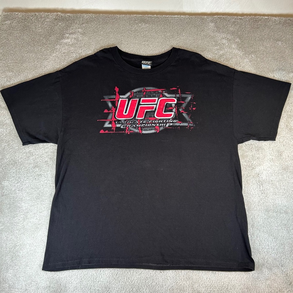 Vintage UFC Graphic T-Shirt Mens 2XL Black Ultimate Fighting Championship MMA